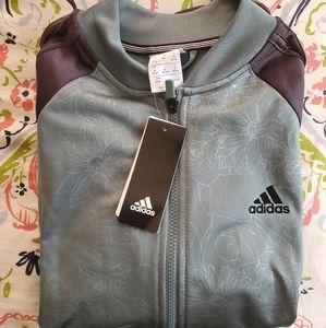 Floral woman's addidas zip up